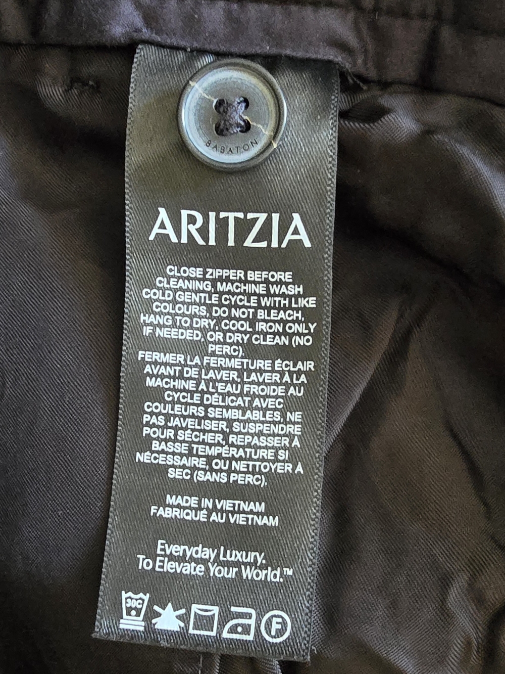 NWT Babaton (Aritzia) Black High-Rise Wide-Leg Trousers - Picture 3 of 3